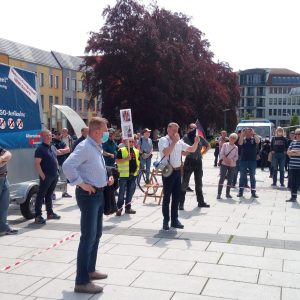 Bautzen Kornmarkt Protest gegen falsche Corona-Politik der Regierung